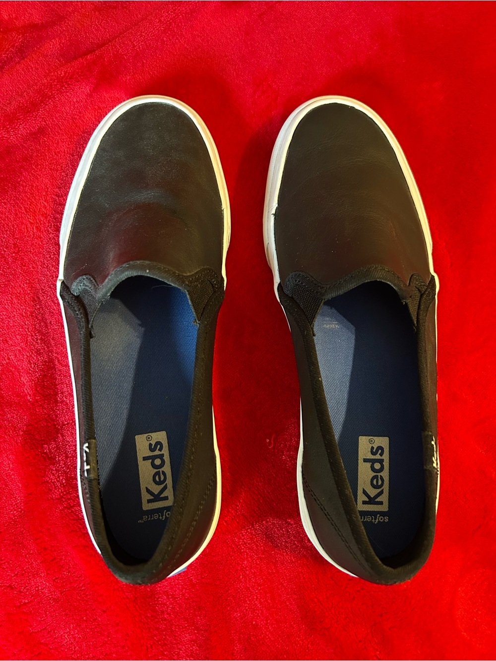 Keds Kids Black Slip-On Sneakers - Comfortable Everyday Shoes